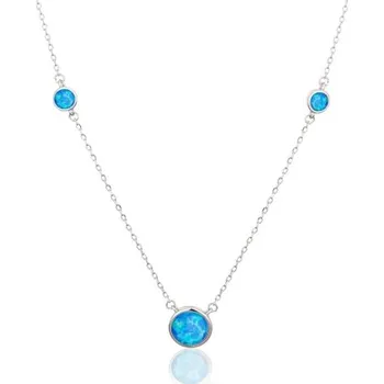 Náhrdelník Dámský stříbrný opálový náhrdelník STNAH122F