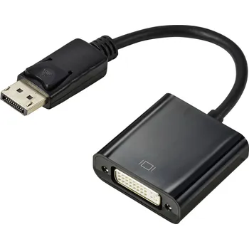 Audio kabel Renkforce RF-5771774 DisplayPort / DVI adaptér [1x zástrčka DisplayPort - 1x DVI zásuvka 24 plus 5pólová] černá PVC plášť 15 cm