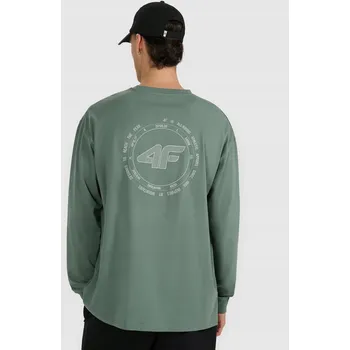 Pánské tričko Pánské Tričko s dlouhým rukávem 4F , olivově/khaki, velikost L