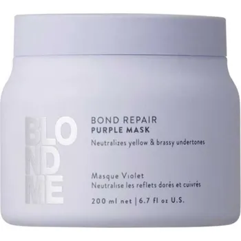 Vlasová regenerace Schwarzkopf Professional BlondMe Bond Repair Purple Mask - Neutralizující maska pro blond vlasy 200 ml