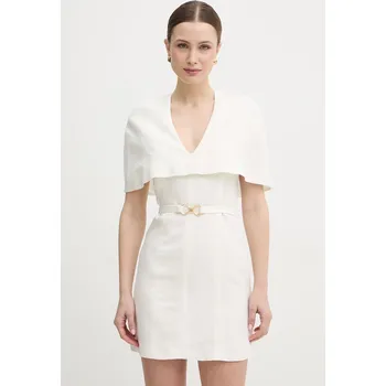 Dámské šaty Šaty s příměsí lnu Twinset 261TP2451 béžová 01X, vel. 34