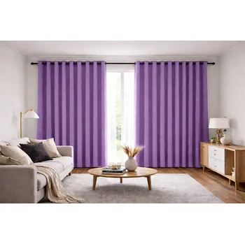 Orbytex Zatemňovací závěs hotový - uni fialový Rozměry: Š/V 145x180 (1ks), Vršek závěsu: ŘASÍCÍ STUHA