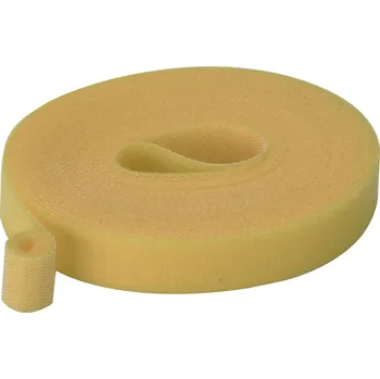 Zip TRU COMPONENTS T24CA063 pásek se suchým zipem, ke spojování, háčková a flaušová část, (d x š) 5 m x 15 mm, žlutá, 5 m