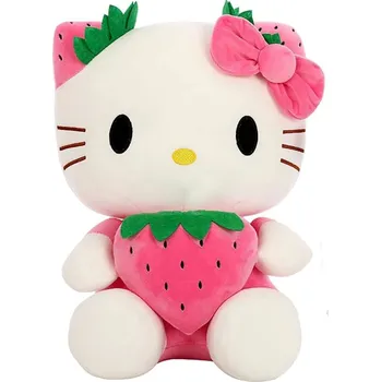 plyšák Plush Hello Kitty s jahůdkou 22 cm