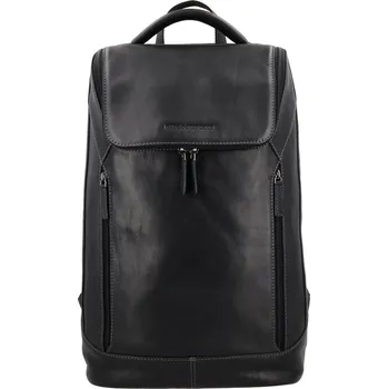 turistický batoh Kožený batoh Hide & Stitches Japura - 18,5 L - černý - 46x29x14 cm