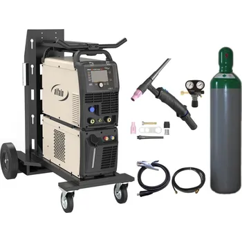 Svářečka ALFA IN PEGAS 320 DC PULSE NEO + chladící jednotka + vozík + hořák U/D + ventil + lahev