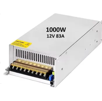 Transformátor Transformátor elektronický, 12V, 83A, 1000W, převaděč napětí z 240V na 12V aktivní chlazení ventilátorem