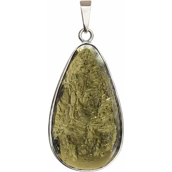 Přívěsek Vltavín Moldavite Stříbrný přívěsek s vltavínem P31 0004