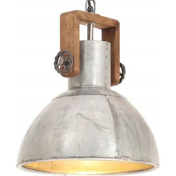 Průmyslové závěsné svítidlo, 25 W, stříbrné, kulaté, 30 cm, E27