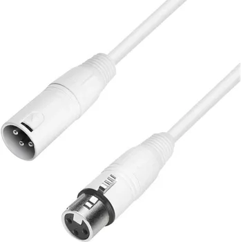 Audio kabel Adam Hall K4 MMF 1000 SNOW XLR propojovací kabel [1x XLR zástrčka - 1x XLR zásuvka] 10.00 m bílá