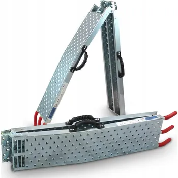 Nakládací rampa pro vozidlo Ocelová nájezdová rampa pro menší vozidla, nosnost 400 kg, 196 cm