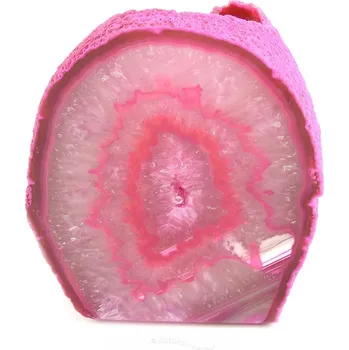 Svícen Achát růžový svícen 530g z Brazílie