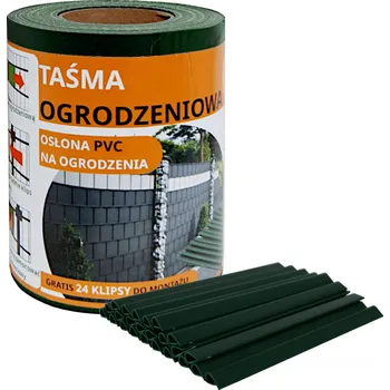 Pletivo Ekspan Plotová páska krycí panel plotu + UV 24 klipů 19cmx35m Barva: zelená RAL 6005