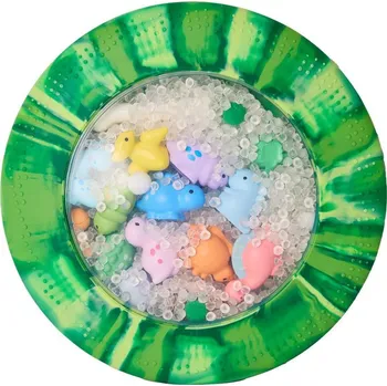 Hračka pro nejmenší Jellystone Designs Senzorický disk Peekaboo Dinosaur