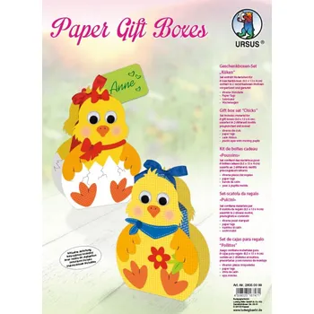 kreativní sada Sestav si velikonoční krabičku Kuřátko - 8ks v balení