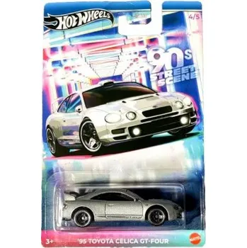 Dětské zboží Toyota Celica GT-Four 1995 stříbrná 1:64 - Hot Wheels Toyota Celica GTFour - model auta 1/64