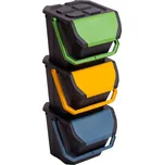 DEA HOME Set 3 odpadkových košů FRIDA na tříděný odpad 3x 25 L