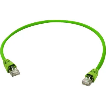 Datový kabel Telegärtner 100008837 RJ45 síťové kabely, propojovací kabely CAT 6 S/FTP 7.50 m žlutá, zelená 1 ks