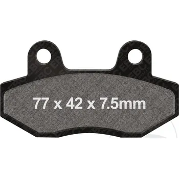 Brzdová destička EBC brzdové destičky Standard Scooter EBC AJS MODENA 50 4T 14-19, MODENA 125 14-16, BAOTIAN BT125-12C1 125 WARRIOR/REBEL 07-16, BT125T-12E1 125 ROCKY 07-16, BT125T-12F1 125 TANCO 07-16, BT125T-2A 125 SMART RIDER 05-16, BT125T-2B2 125 09-15...