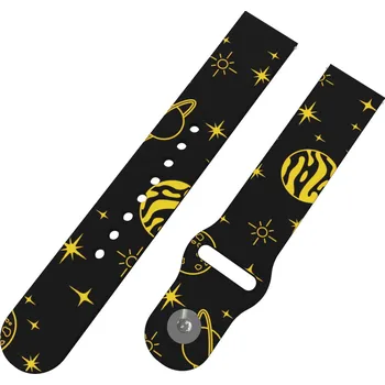 Chytré hodinky Strapido ŽLUTÉ PLANETKY řemínek 22 mm