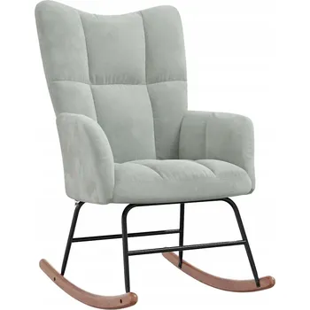 Křeslo Houpací křeslo VidaXL černé, látkové, šedé, vintage