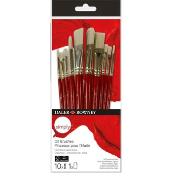 Umělecký štětec Daler-Rowney Simply Sada štětců olej, 10 ks D216640110