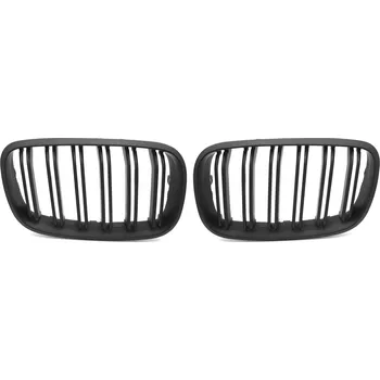 Kapota TUNING-TEC Přední maska, ledvinky BMW X5 E70 07-13 / X6 E71 08-14 matná černá, dvojitá žebra