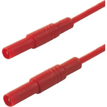 Měřicí kabel Hirschmann Test a Measurement Zkušební kabel s konektorem, Červená 32A, délka kabelů: 500 mm, 1000 V, Polyvinylchlorid,