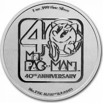 Stříbrná mince 1 oz Miss Pac-Man 40th Anniversary 2021
