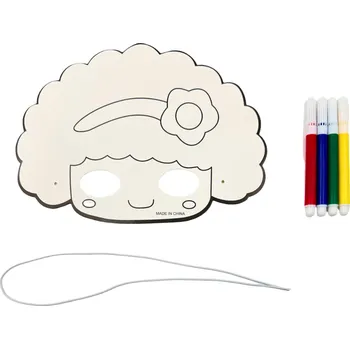 Karnevalová maska DIY maska k vymalování HOLKA 22428-6