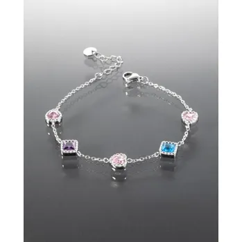 Náramek Prosperk Náramek z chirurgické oceli s barevnými zirkony S1974