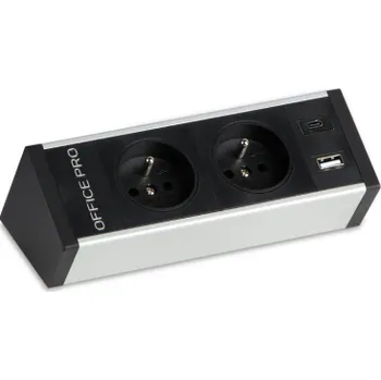 Elektrická zásuvka OFFICE PRO pevný panel na hranu VAULT PECZ B 002