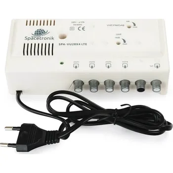 Anténní zesilovač Spacetronik zesilovač SPA-VU28X4 LTE FMDABVHFUHF rozbočovačem