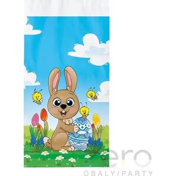 Dárková taška Sáček PP 20x39 cm - transp. s tiskem VELIKONOCE V