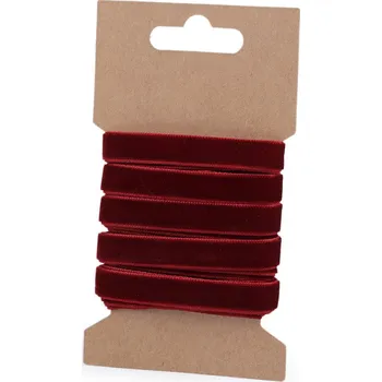 Stuha Sametová stuha šíře 10 mm bordó 3 m