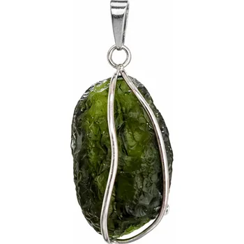 Přívěsek Vltavín Moldavite Stříbrný přívěsek s vltavínem P37 0040