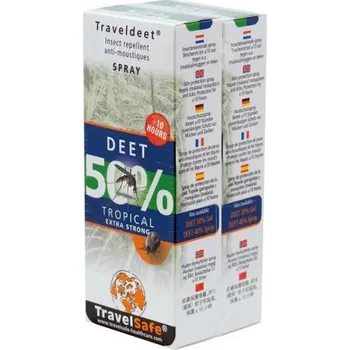 Přípravek proti hmyzu TravelSafe sada repelentů Traveldeet 50% sprej + DÁREK