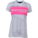 Crussis dámské triko krátký rukáv bílá/růžová vel. XS