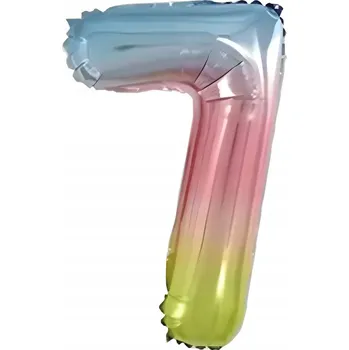Balónek Fóliový balónek ČÍSLICE 7 Duhový 32 palců (80 cm)