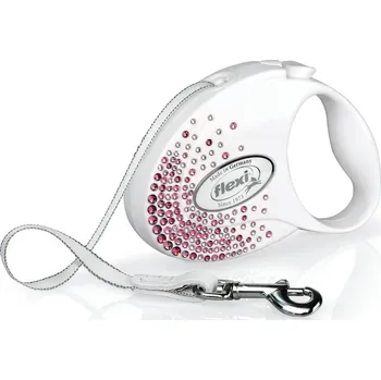 Vodítko pro psa Flexi Vodítko Glam Splash M pásek 5m Pink