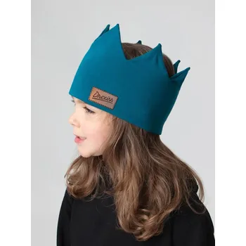 Zimní čelenka Drexiss KORUNKA PETROL Dětská (vel.3) obvod 49-53cm