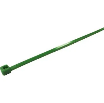 Stahovací páska Kabelová vázací páska Nedá se uvolnit 203mm 4,6 mm Zelená Nylon 66 RS PRO