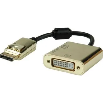 Video kabel ROLINE GOLD adapter, DP-DVI, M/F, v1.2