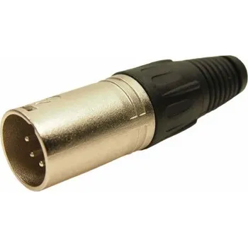 Elektrický konektor Konektor XLR, Samec, počet kontaktů: 5, orientace těla: Pravý úhel, pokovení: stříbro, Kabelová montáž