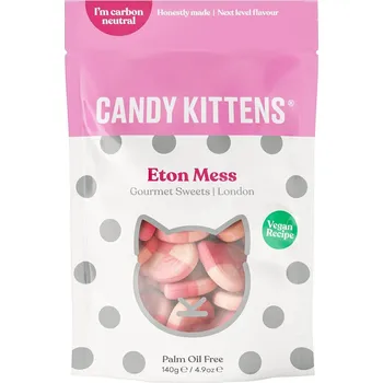 Bonbon Candy Kittens Eton Mess žvýkací bonbony s příchutí jahody a kokosu 140 g