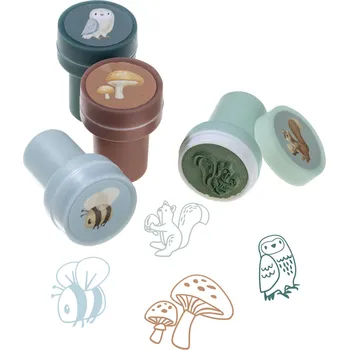 Dětské razítko Little Dutch Razítka samobarvící 16 ks Forest Friends