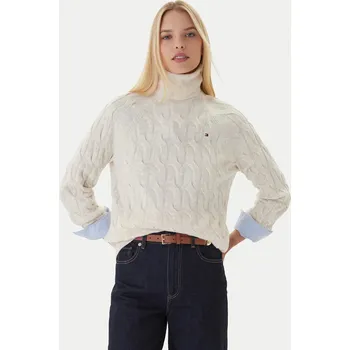 Dámský svetr Tommy Hilfiger dámský béžový rolák 20024381-8721222214649