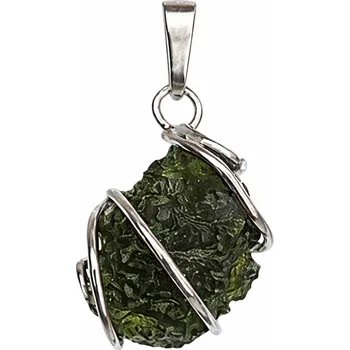 Přívěsek Vltavín Moldavite Stříbrný přívěsek s vltavínem P37 0080