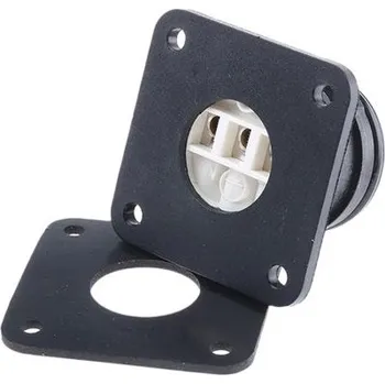 Elektrická zásuvka Konektor IEC, formát pólů: 3, Samec, Montáž na panel, 16A, 250 V AC/DC