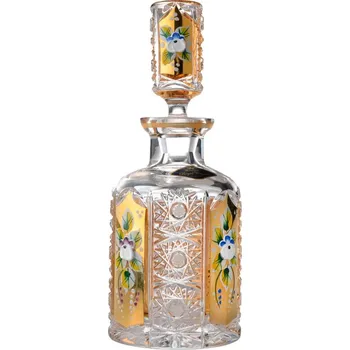 Sklenice Broušený flakon - zlatý, Royal Crystal, 250 ml